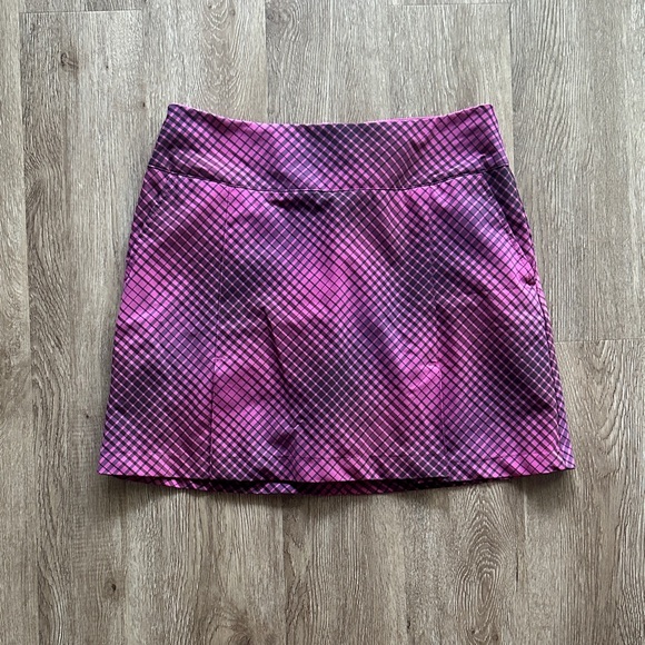 Nike Golf Pink & Black Printed Skort Size 8 - Picture 1 of 6